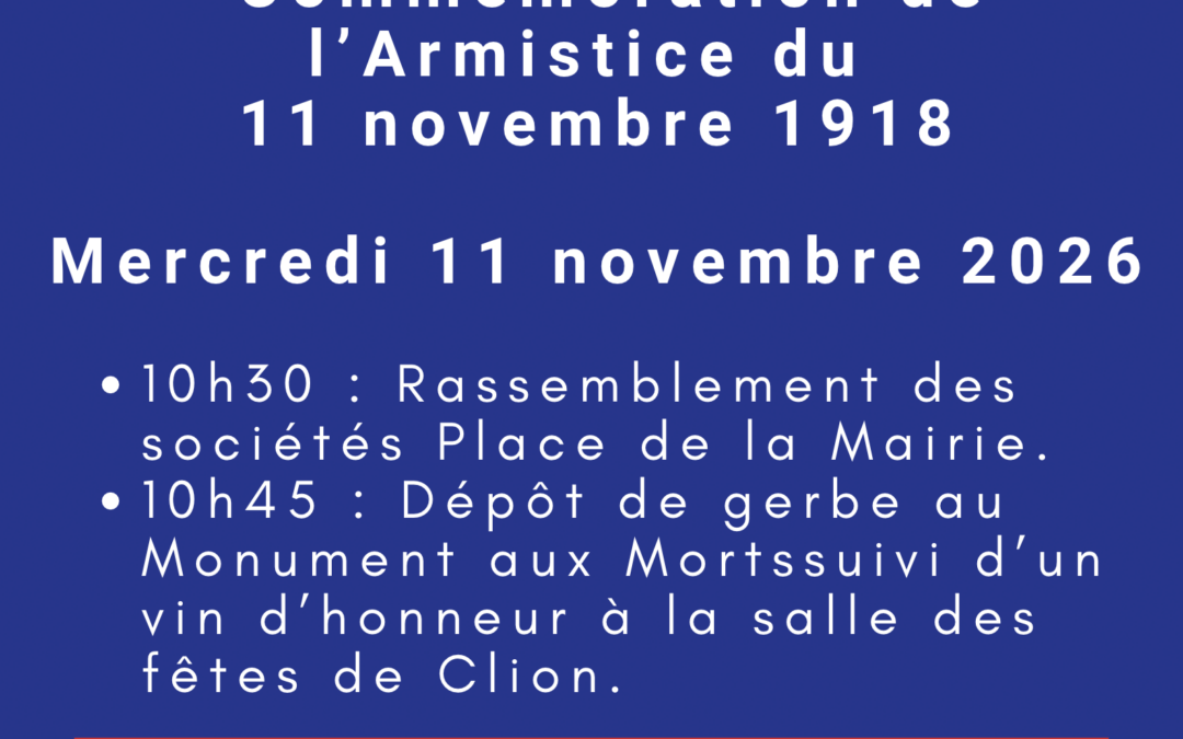 Commémoration du 11 novembre 1918